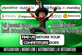 setup automate ai with pipedrive monday crm slack crm odoo gohighlevel hubspot