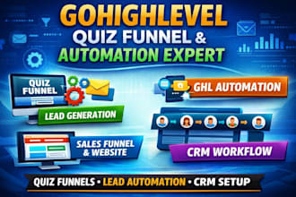 build gohighlevel quiz funnel ghl automation ghl website design ghl landing page