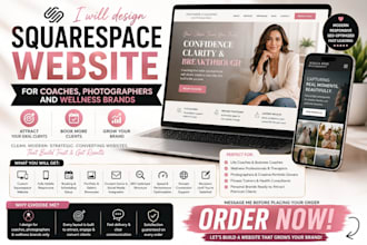 design squarespace website for coaches photographers and wellness brands