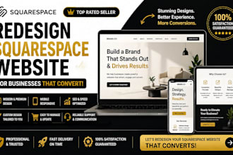 redesign squarespace website for businesses that convert, squarespace design
