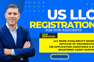 register US llc for non residents in tx, de and wy with ein boi compliance