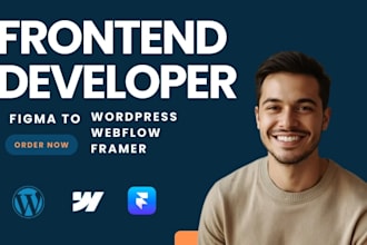 build custom wordpress front end website front end developer front end designer