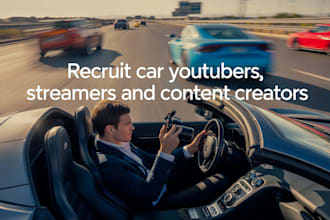 recruit car youtubers and tiktok fleet creator influencers