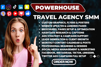 travel agency social media marketing manager tourism tour flyer vacation rental