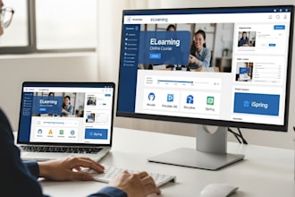 design interactive lms elearning course using scorm moodle ispring storyline 360