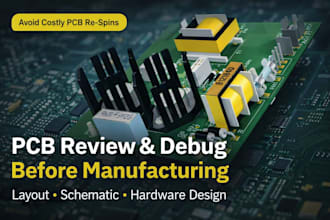review and debug your pcb layout schematic hardware design before manufacturing