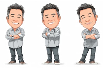 create big head cartoon caricature vector from your photo