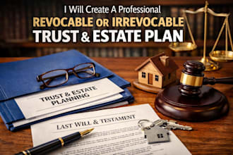 create a professional revocable or irrevocable trust and estate plan