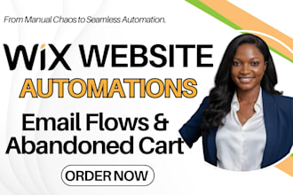 setup wix website automations, wix website email flows, abandon cart workflow