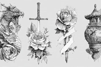 design an artistic line art or minimalist tattoo art