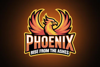 do high quality custom phoenix logo with free source file