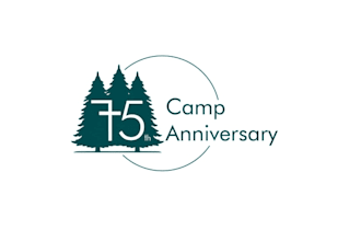 design cathedral pines summer camp anniversary logo