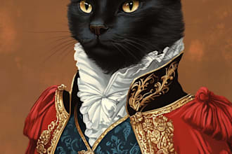 create cute and unique pet portrait