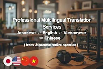 provide fast and accurate japanese english vietnamese chinese translation