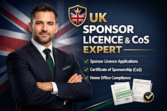 secure your UK immigration sponsor licence, cos with full home office compliance