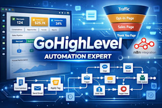 gohighlevel workflow gohighlevel automation, ghl funnel n8n go high level expert