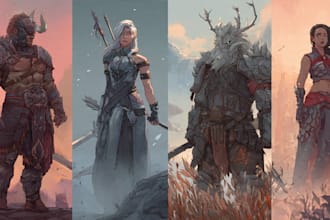 illustrate concept art, fanart or commissions for you