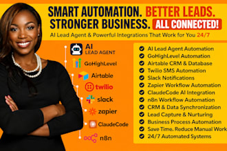 ai lead agent gohighlevel airtable twilio slack zapier claudecode n8n automation