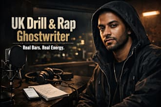 be your uk drill rapper, hiphop, rap songwriter and rap ghostwriter for lyrics