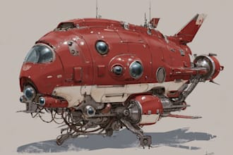 design sci fi spaceship, sci fi illustration and sci fi art