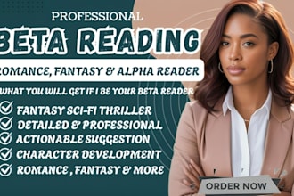 beta read your dark fantasy,cozy mystery,space opera, cyberpunk and dark romance