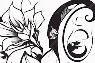create an elegant, minimalist, line art logo