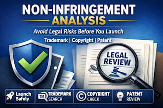 check trademark, copyright and patent non infringement