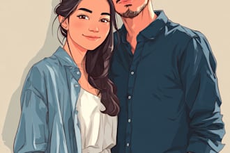 do couple portrait illustration