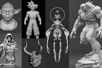 3d sculpting miniature 3d character fantasy creature 3d action figure statue