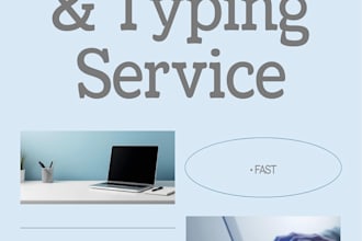 do fast and accurate data entry and typing job