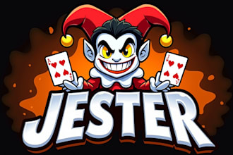 create beautiful jester mascot logo with unlimited revision