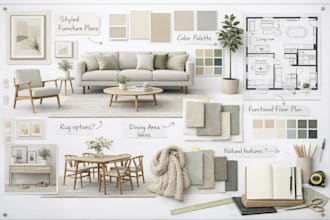 shop for furniture create mood board designing floor plan layout interior design