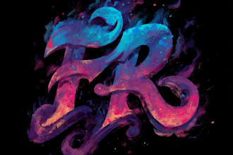hand paint fantasy logo