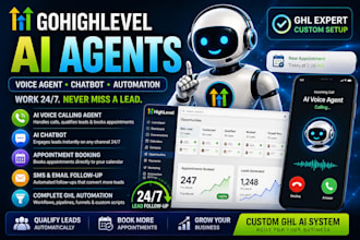 build gohighlevel ai voice agent and chatbot for real estate and business