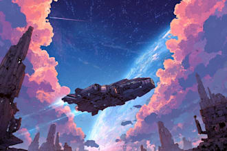 draw sci fi illustration and sci fi sci fi illustration