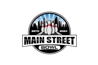 create graceful and fantastic bowling logo design