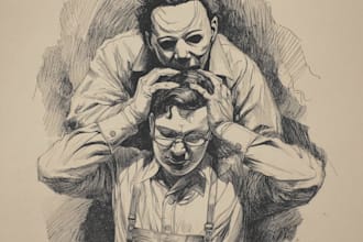 draw fantasy horror and fantasy horror character illustation
