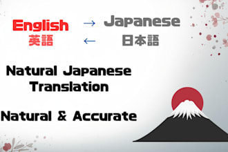 provide native japanese translation and proofreading