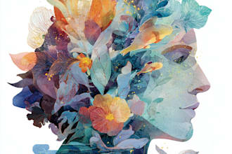 create watercolor and digital illustrations