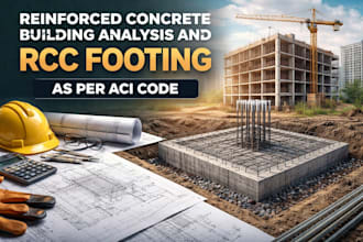 reinforced concrete building analysis and  rcc footing as per aci code