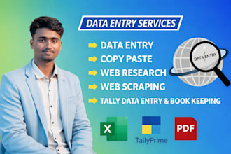 do tally bookkeeping and data entry