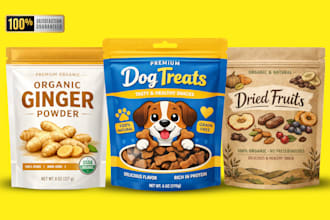 design professional product packaging, pouch and bag design