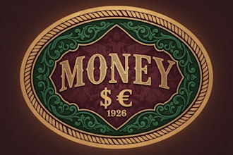 design a classy vintage money logo