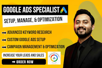 be your google ads PPC specialist to manage and optimize search campaigns