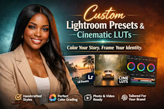create perfect custom photo presets and cinematic luts that define your brand