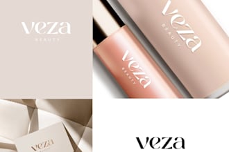 do luxury cosmetics makeup beauty salon spa logo design