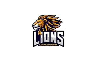 design church sports team landmark lions logo