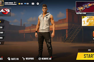 create modern game UI UX design