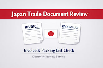 check invoices and shipping documents for japan trade