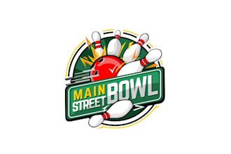 create creative and good looking bowling logo design